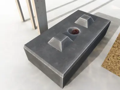 CLS chipboard hoarding building site fencing Low-poly 3D model