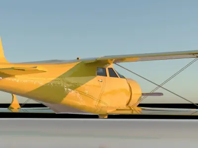 Airplane Beechcraft Model 17 Staggerwing Free low-poly 3D model