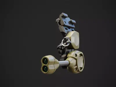 Tactical Signal Lights and KNUCKL Helmet Mount 3D model