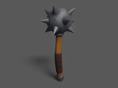 Maces weapon with spikes Low-poly 3D model