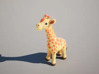 Cute Giraffe Toy Free 3D model