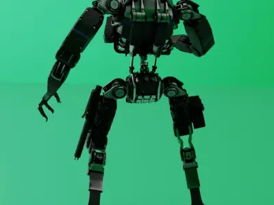Humanoid Robot Police the future 3D model