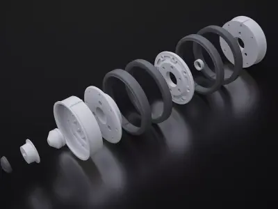 M1A2 Abrams Road Wheel Upgrade Heng Long 3D Print 3D print model