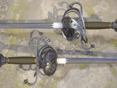 Pappenheimer Sword Low-poly 3D model