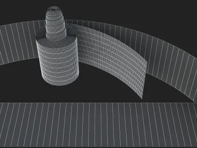 Motion Picture Film Roll 3D model