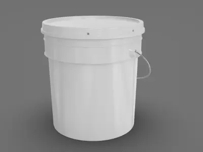 Plastic Paint Bucket 3D model