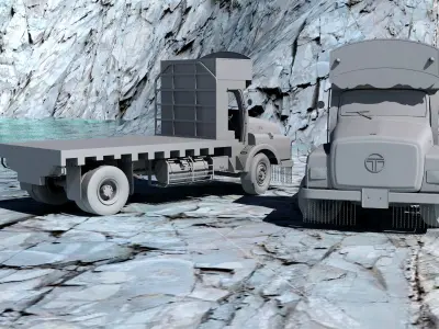 TATA 12010 SE Lorry OLD model 3D model