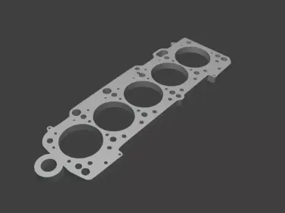  20V 5Cyl Engine Gasket Keychain - 3D Model for 3D Printing 3D print model