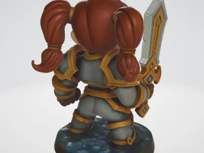 Dwarf woman from the game World of Warcraft 3D print model