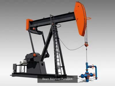 Pumpjacks Collection oil pump 3D Model Pack