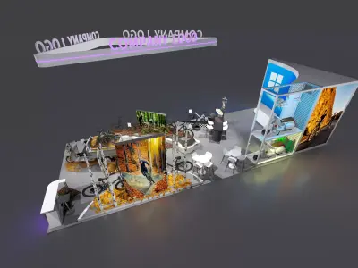 Electric bicycle exhibition 3D model