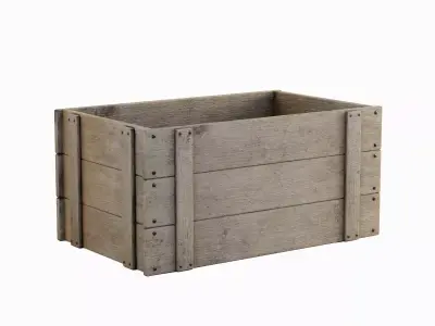 Large Wooden Crate 01 Low-poly 3D model