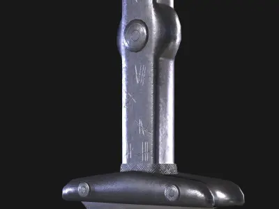 The Roman dagger Pugio Mortuum Low-poly 3D model