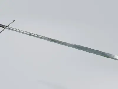 Medieval sword Low-poly 3D model get
