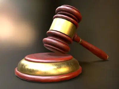 wooden handspike Low-poly 3D model