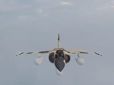 Dassault Mirage F1C-200 Military Jet 3D Model Low-poly 3D model