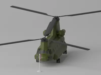 CH-47 Chinook US Army Transport Helicopter 3D model