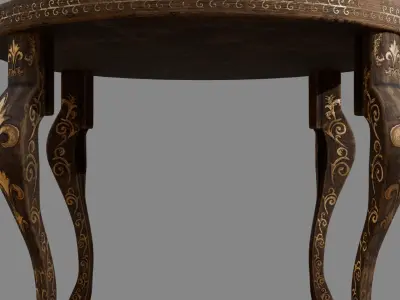 Table Vintage Low-poly 3D model purchase