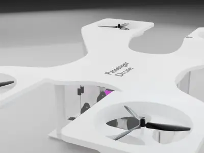 Self Driving Passenger Drone Concept 3D model