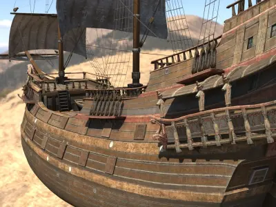 Galleon Ship 3D model by cgmonkey