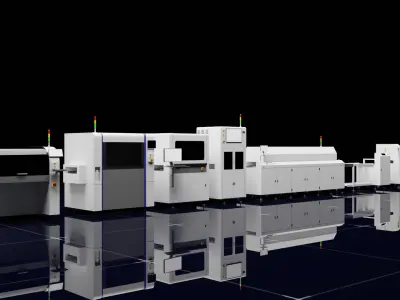 PCB SMT End to End Machine Models 3D model