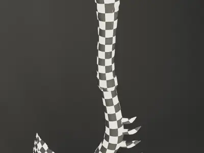 Astarte  War Axe and Dagger Low-poly 3D model