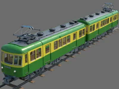 Enoshima Electric Railway Type 500 Train textured 4k resolution 3D model