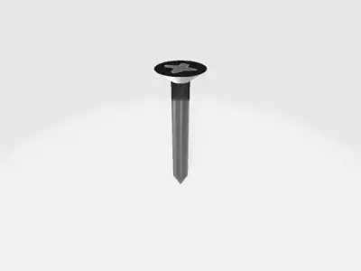 shiny steel nail Free 3D model