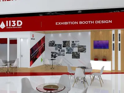 Exhibition Stand Stall Three Side Open 8X10 3D model purchase