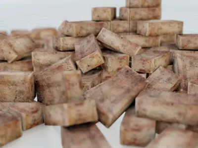 Brick Pile Low Poly game asset with 4 K PBR Textures Low-poly 3D model
