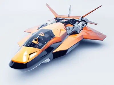 Venom X Spaceship  Low-poly 3D model