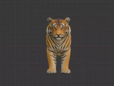 Sumatera Tiger Miniature Low-poly 3D model