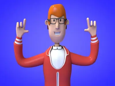 NFT CHarater riggd Low-poly 3D model