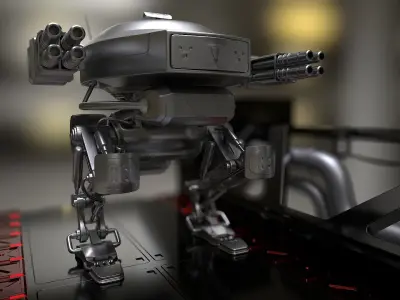 Cybernetic Mech Free 3D model