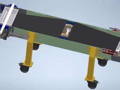 Conveyor with belt 3D model