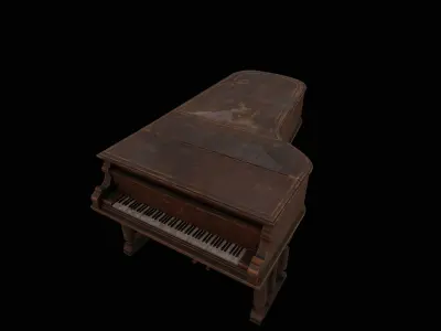 Realistic Custom Concert Grand Piano Free 3D model