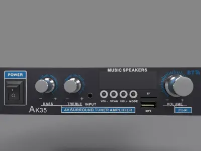 Music Radio Low-poly 3D model