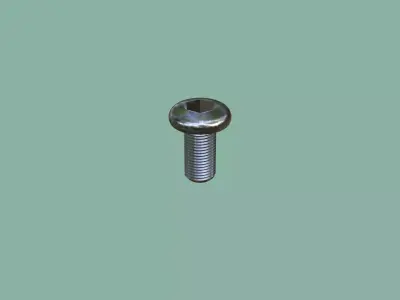 Collection of Steel Stained M3 to M12 Bolt Allen Pan Head 3D Model Pack