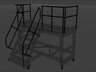 Stool Ladder for truck 3D model