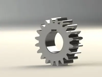 Meshing Gears - Gear Mechanism 3D model