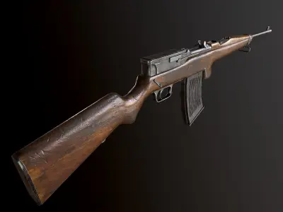 Mauser 1916 WW2 German Rifle PBR Low-poly 3D model