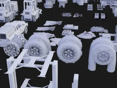 Industrial Kitbash - 200 Models 3D model