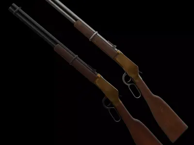 Winchester Rifle Low-poly 3D model purchase