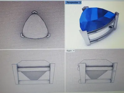 triangular stone 3D model
