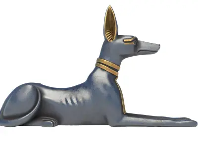 Anubis dog Low-poly 3D model