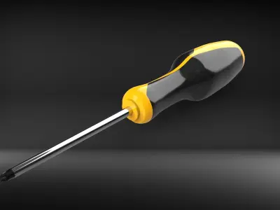 3d modeled screwdriver  3D model