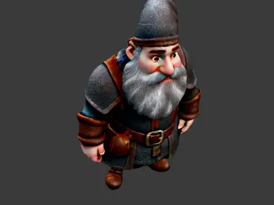 Medieval Man Low-poly 3D model