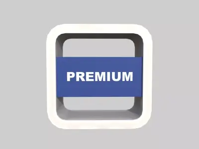 Modern Minimal Display Table Low-poly 3D model