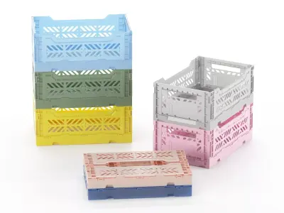 Photorealsitc Highpoly Folding Crate 3D model