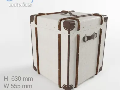 RH Richards Trunk 2-Drawers Cube 3D model
